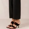ALOHAS Twist Strap Sandals - Velvet Coffee Brown