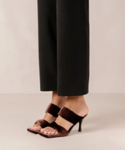 ALOHAS Twist Strap Sandals - Velvet Coffee Brown