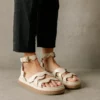 ALOHAS Wavy Ivory Sandals