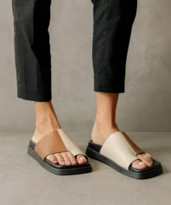 ALOHAS Toe Ring Flop - Bicolor Camel Ivory