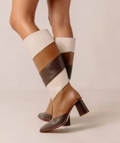 ALOHAS East Patchwork Vintage Brown Boots