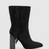 Belle & Bloom Walk The Line Tassel Boot - Black