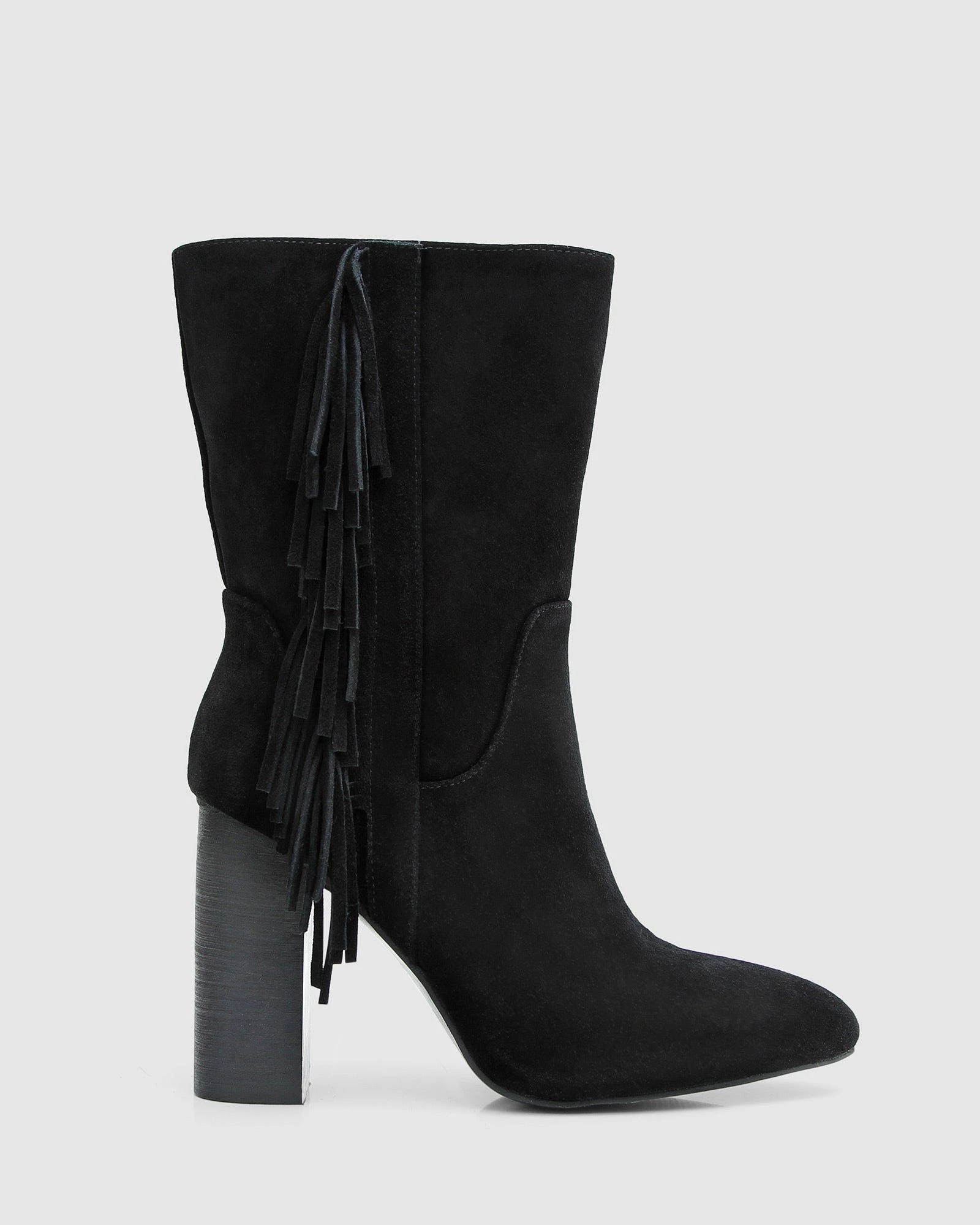 Belle & Bloom Walk The Line Tassel Boot - Black