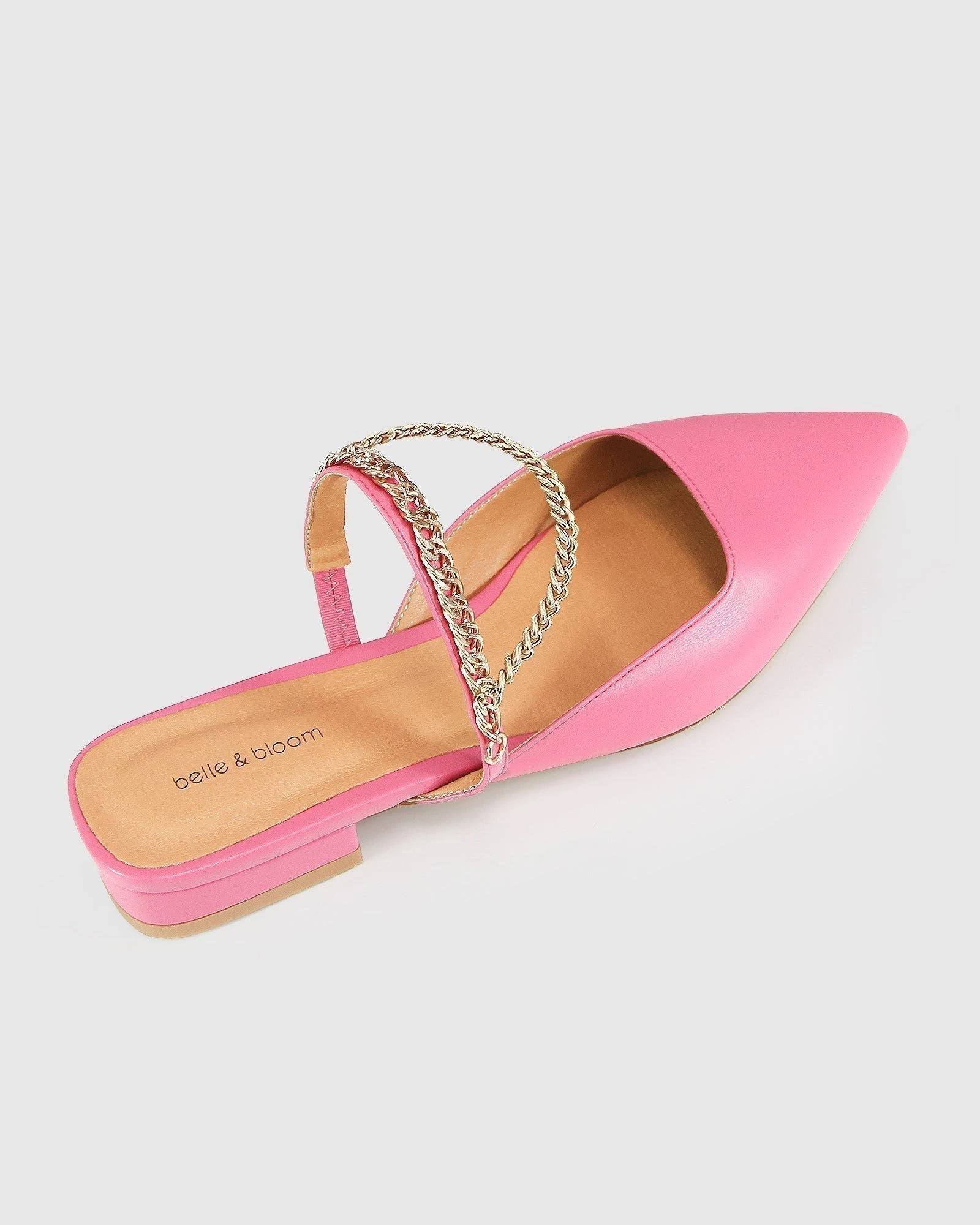 Belle & Bloom On The Go Leather Flat - Hot Pink - Image 4