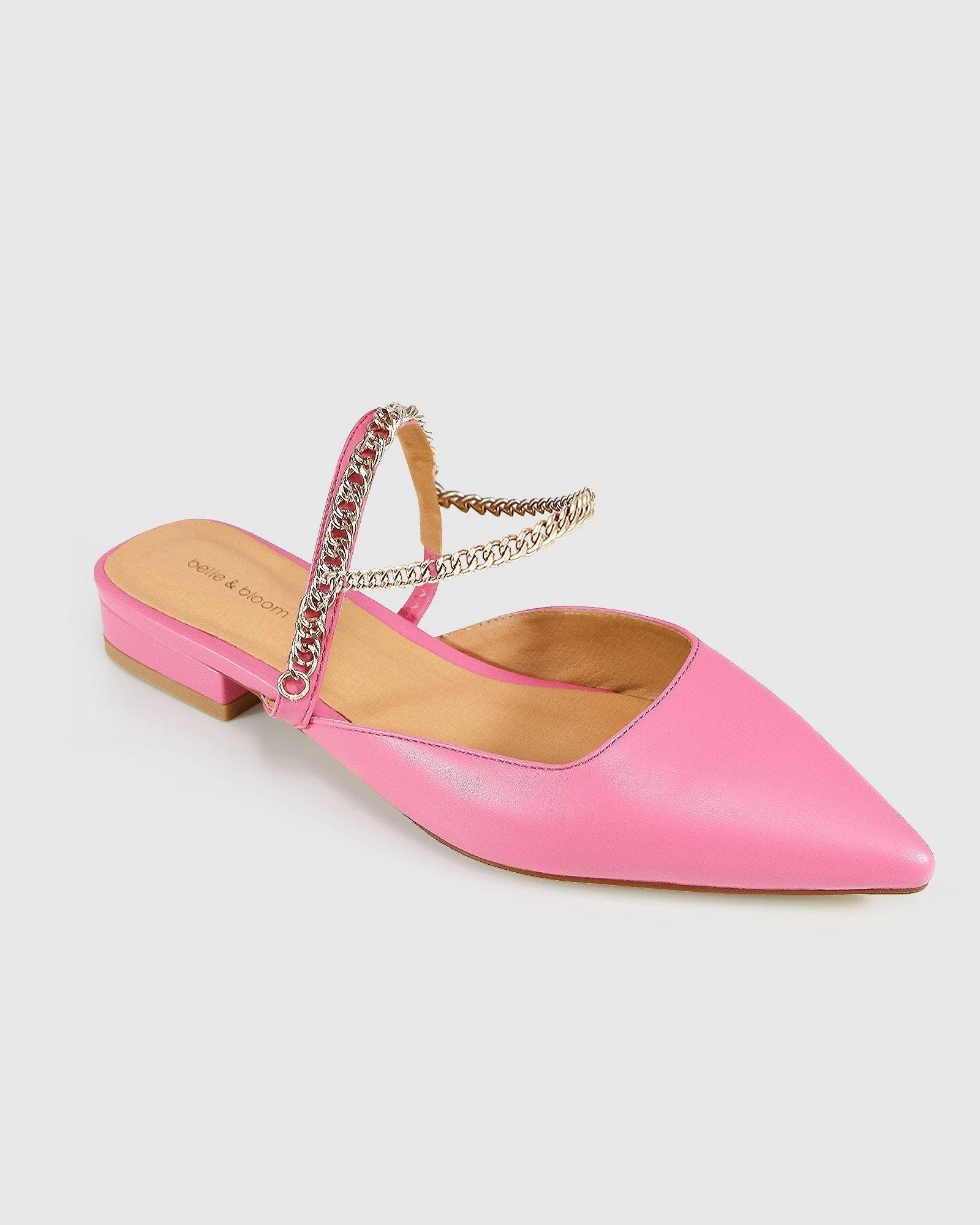 Belle & Bloom On The Go Leather Flat - Hot Pink - Image 2