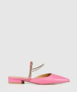 Belle & Bloom On The Go Leather Flat - Hot Pink