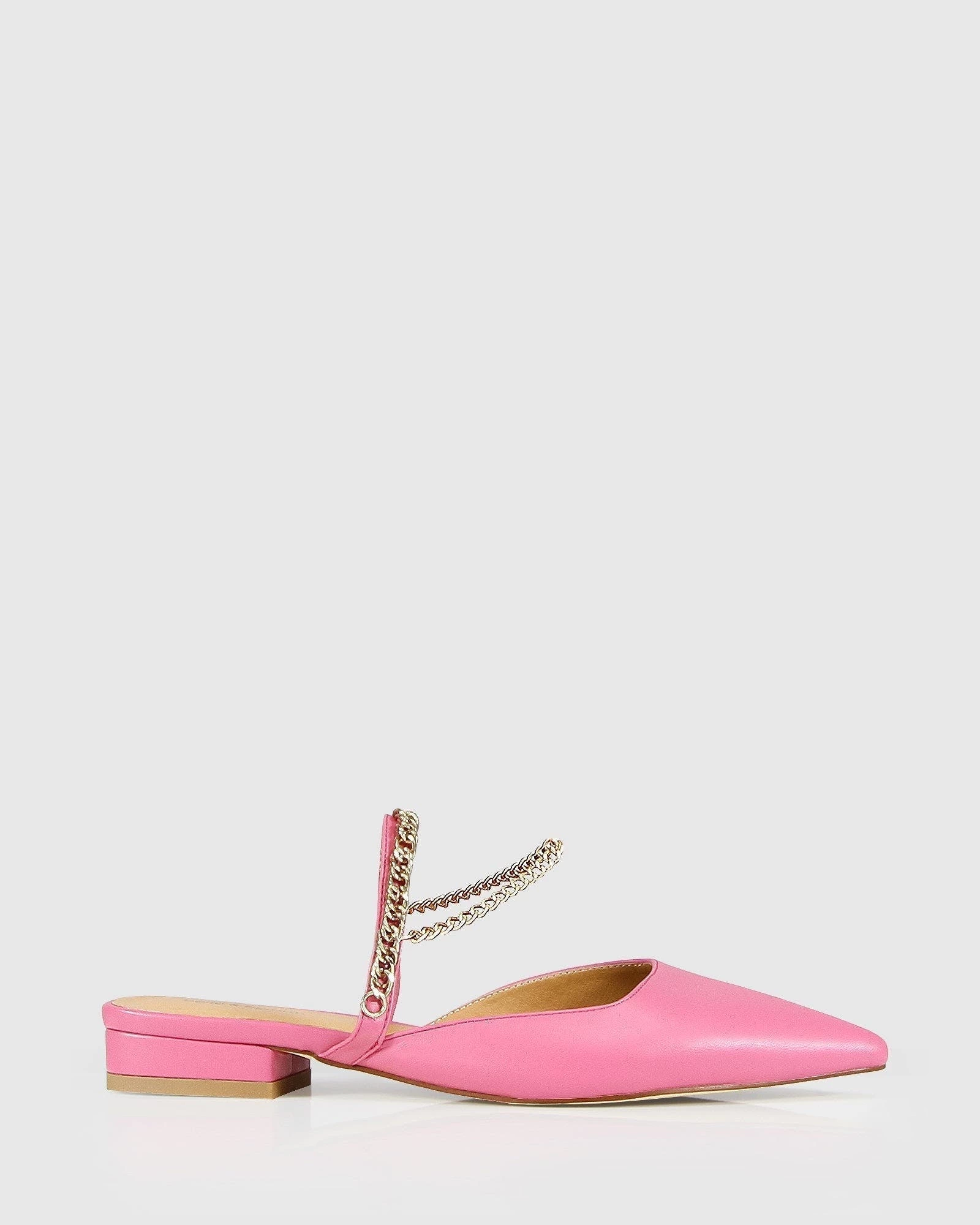 Belle & Bloom On The Go Leather Flat - Hot Pink