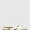 Belle & Bloom Can&apos;t Quit You Raffia Slide - White