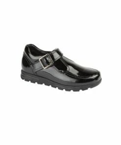 Roamers Girls Patent Leather Mary Janes - Black Boots